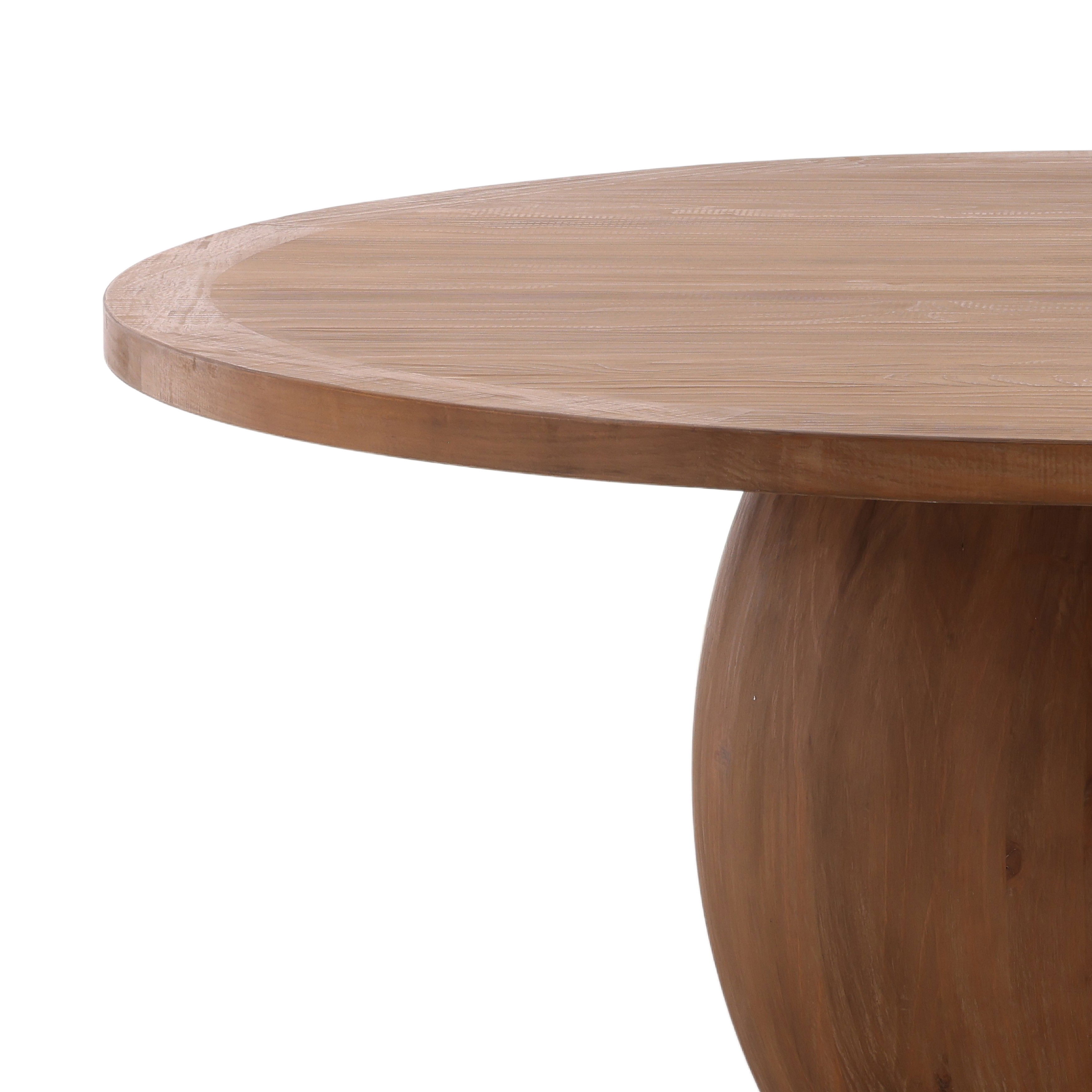 Belize Dining Table Brown, by Dovetail, 71.75" width x 30" height x 71.75" diameter x 71.75" depth View 3