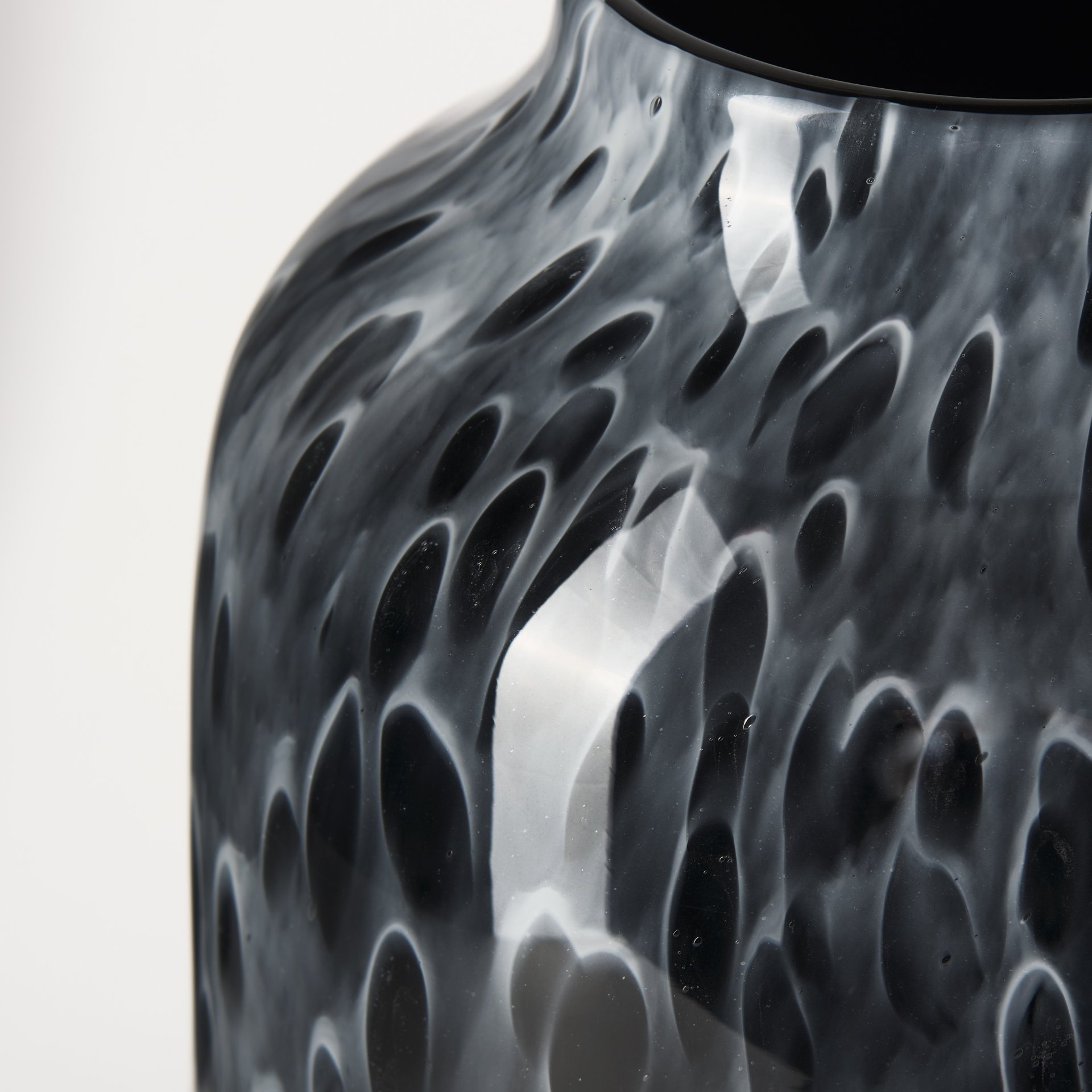 Masai Large Black Mottled Glass Vase large image 
