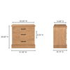 Tade 3 Drawer Nighstand Honey Pine thumbnail 10