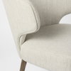 Niles Wingback Dining Side Chair | Cream Fabric with Medium Brown Wooden, Dining Chair by Mercana, 22.5" length x 24.5" width x 32" height thumbnail 10