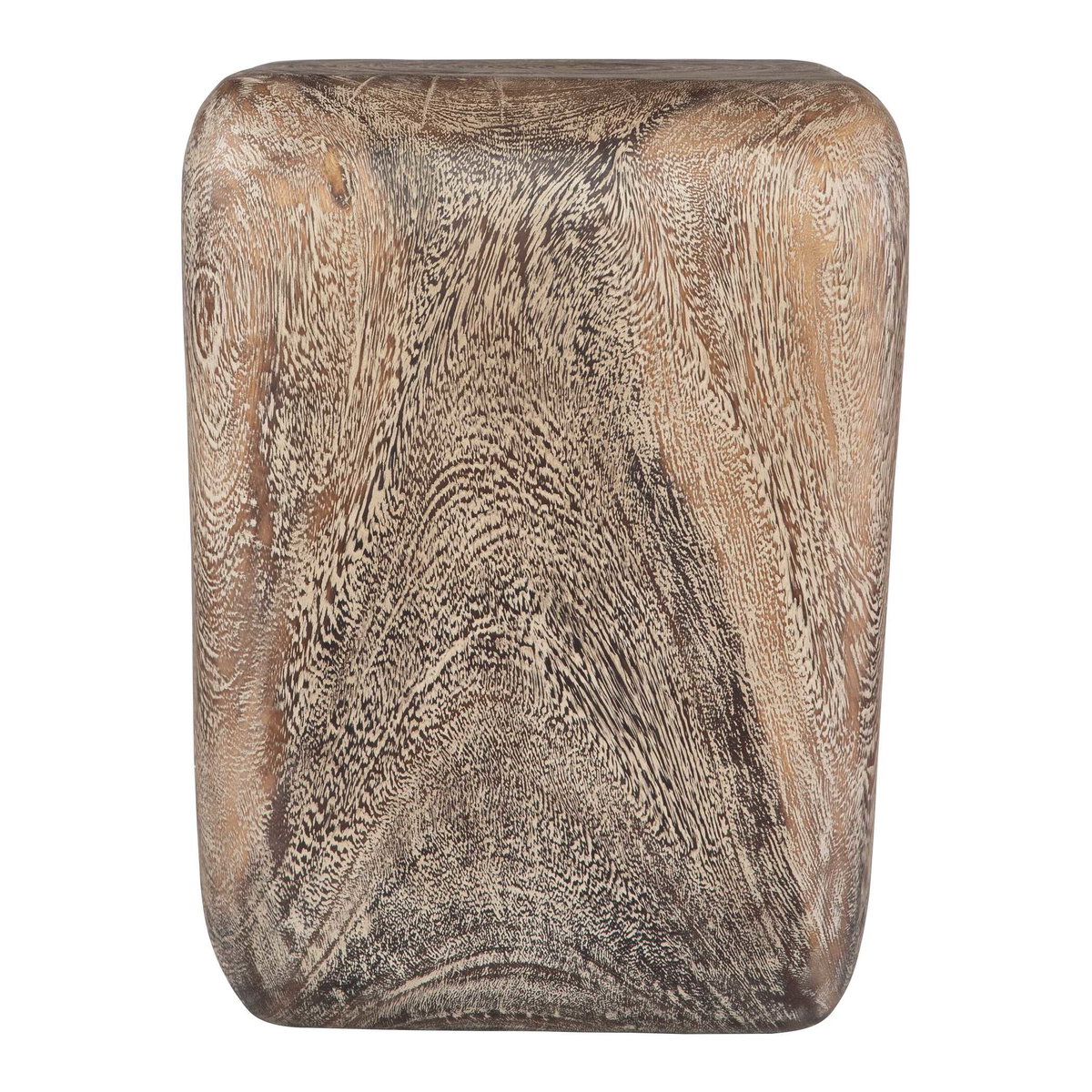 Loophole Bleached Wash Accent Stool, Ottoman by Uttermost, 16" width x 18" height x 14" depth View 6