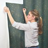 Vertical Blossoms Teal Metallic Wallpaper, by York Wall, 33' length x 1'8.5" width x 0.02" depth thumbnail 6