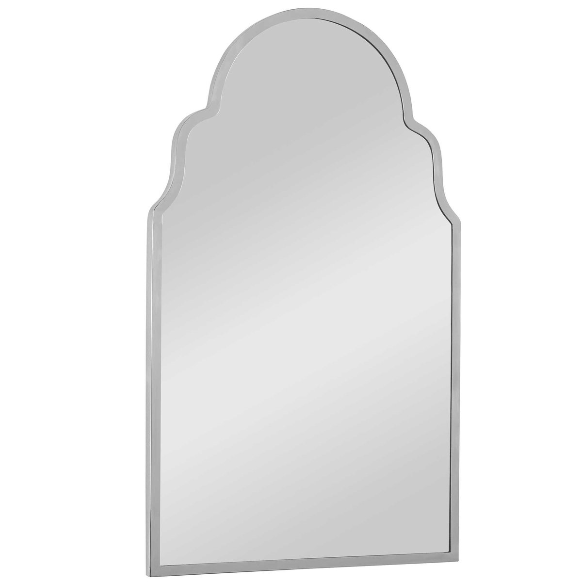 Brayden Nickel Arch Mirror, by Uttermost, 2'1.5" width x 3'6.6" height x 1" depth View 5