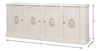 *Crested Wall Cabinet,White/White Finish, Cabinets & Sideboard by Sarreid, 96" length x 18" width x 39" height thumbnail 15
