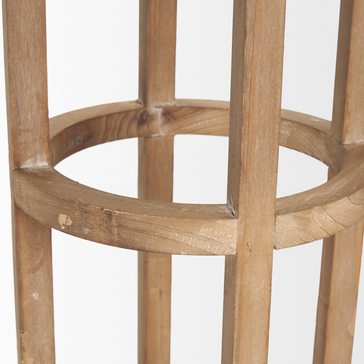 Andy I Large Natural Wood Cylindrical Lantern, Lighting by Mercana, 8.27" length x 8.27" width x 34.84" height View 8