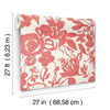 Brushstroke Floral Coral Wallpaper thumbnail 6