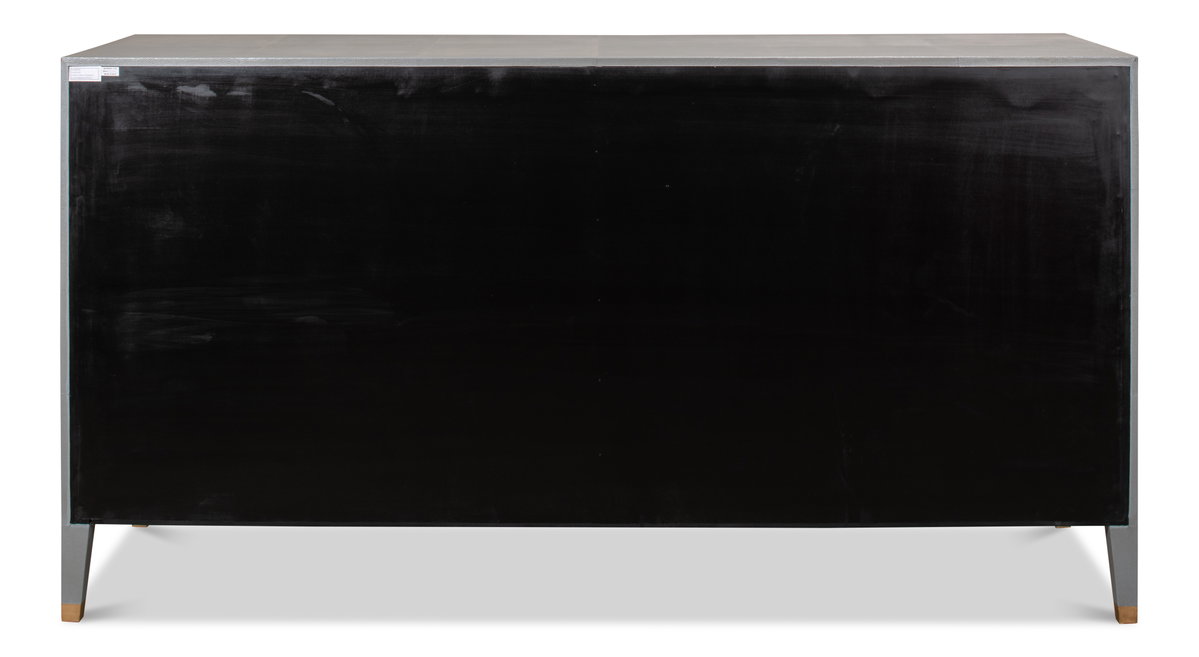 Gabriella Chest Of Drawers  Storm Grey, by Sarreid, 1'10" length x 6'4" width x 3'4" height View 3