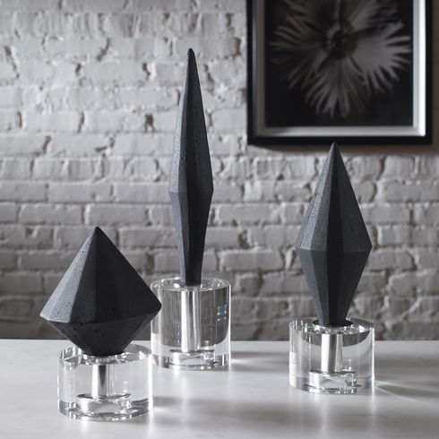 Alize Black Sculptures,, S/3