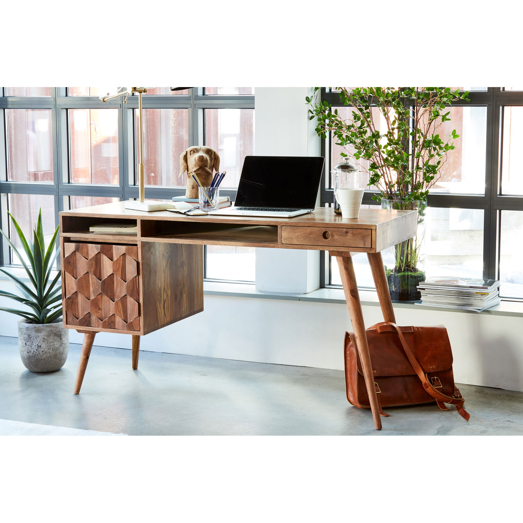 O2 Desk Natural, by Moe's Home, 53.5" width x 30" height x 21.5" depth View 8