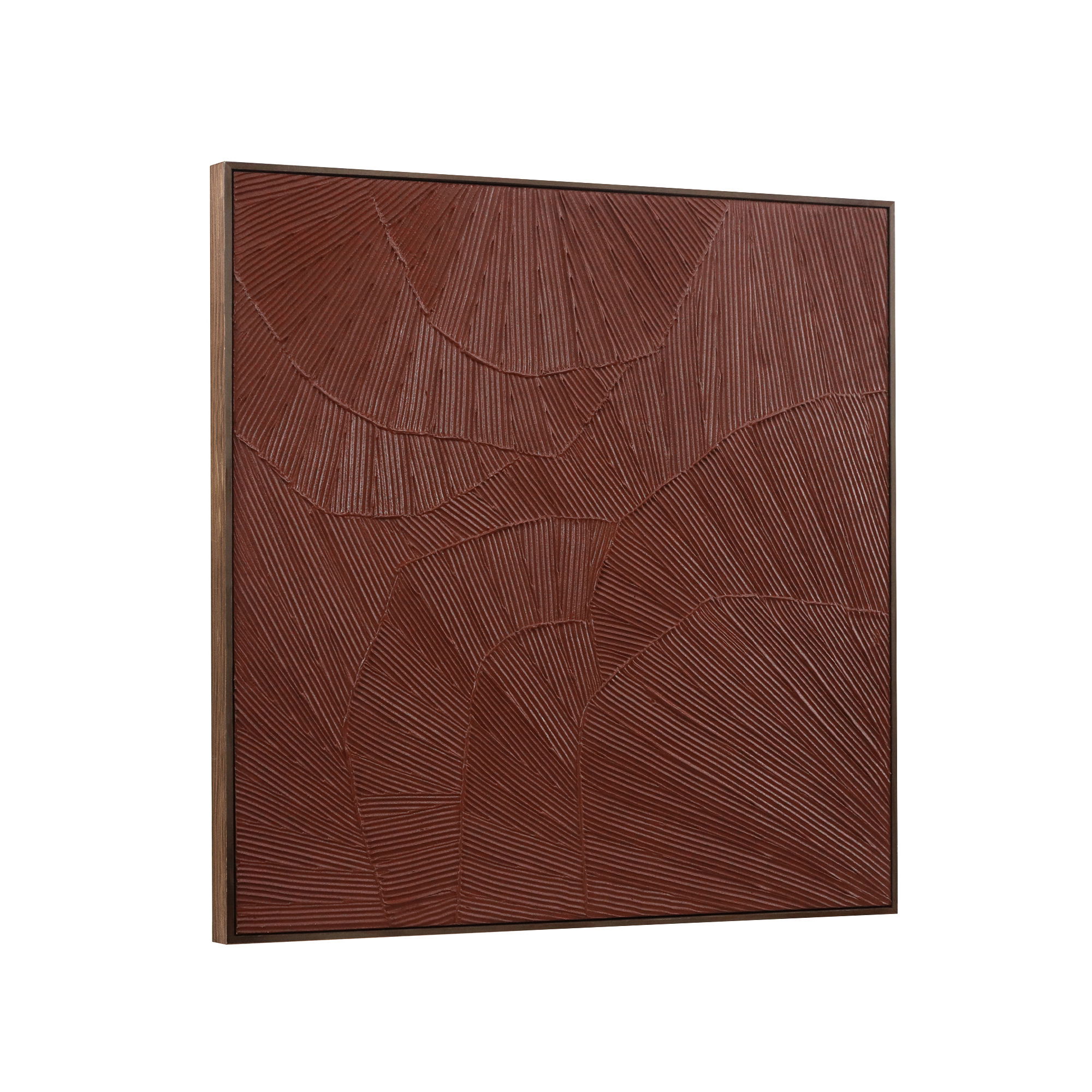 Flutter Framed Painting Maroon, by Moe's Home, 36" width x 36" height x 1.89" depth View 3