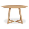 Godenza Round Dining Table Oak, by Moe's Home, 47.25" width x 29.5" height x 47.25" depth thumbnail 1