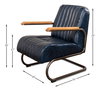 Bel-Air Arm Chair, Blue, Seating by Sarreid, 24" length x 33" width x 33" height thumbnail 10