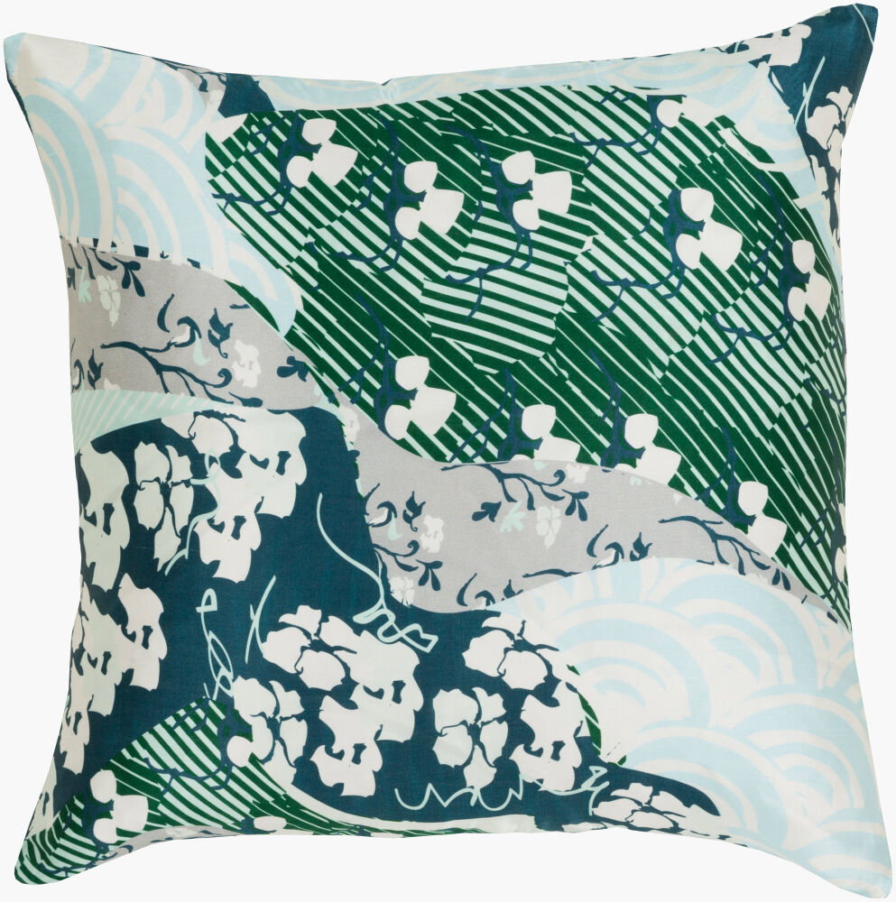 Geisha Accent Pillow Down, Decorative Pillow by Surya, 22" length x 22" width