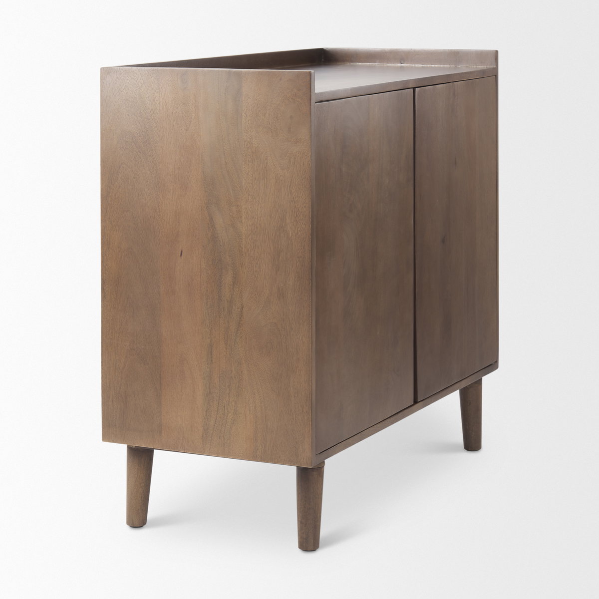 Lillie  Medium Brown Wood 2 Door Tray Top Accent Cabinet, Cabinets & Chest by Mercana, 36" length x 16" width x 32" height View 7