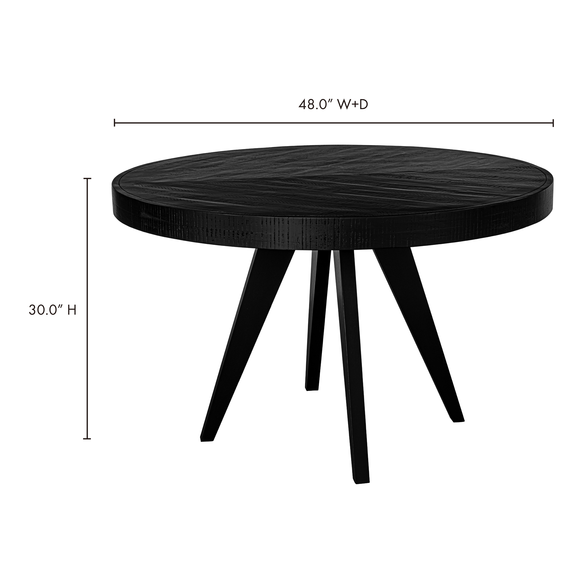 Parq Round Dining Table Black large image 