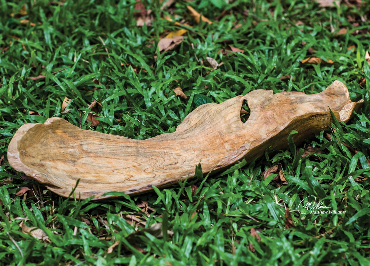 Teak Leaf Bowl, Decorative Tray by Uttermost, 26.75" width x 4.75" height x 9.75" depth View 4