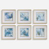 Fresh Start Blue Abstract Prints Set/6, Painting by Uttermost, 19.25" width x 19.25" height x 1.8" depth thumbnail 1