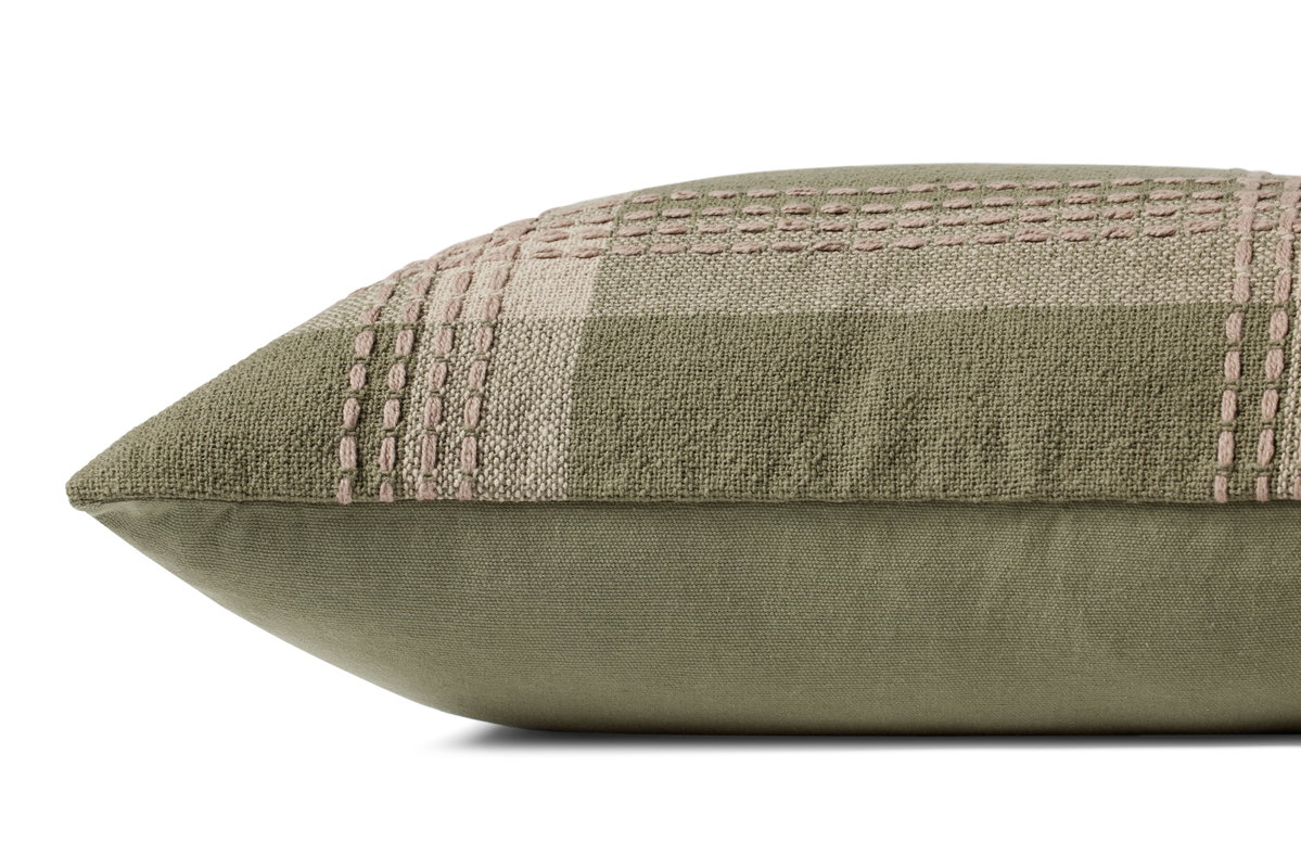 Jean Stoffer x Loloi Green Pillow, Decorative Pillow, 18" length x 18" width View 2