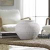 Floreana Round White Vase, by Uttermost, 12" width x 9" height x 12" depth thumbnail 5