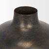Daya Tall Antiqued Gold Metal Vase, by Mercana, 6.3" length x 6.3" width x 12.2" height thumbnail 5
