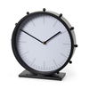 Marian  Black Studded Round Table Clock, by Mercana, 11.02" length x 3.15" width x 11.02" height thumbnail 1