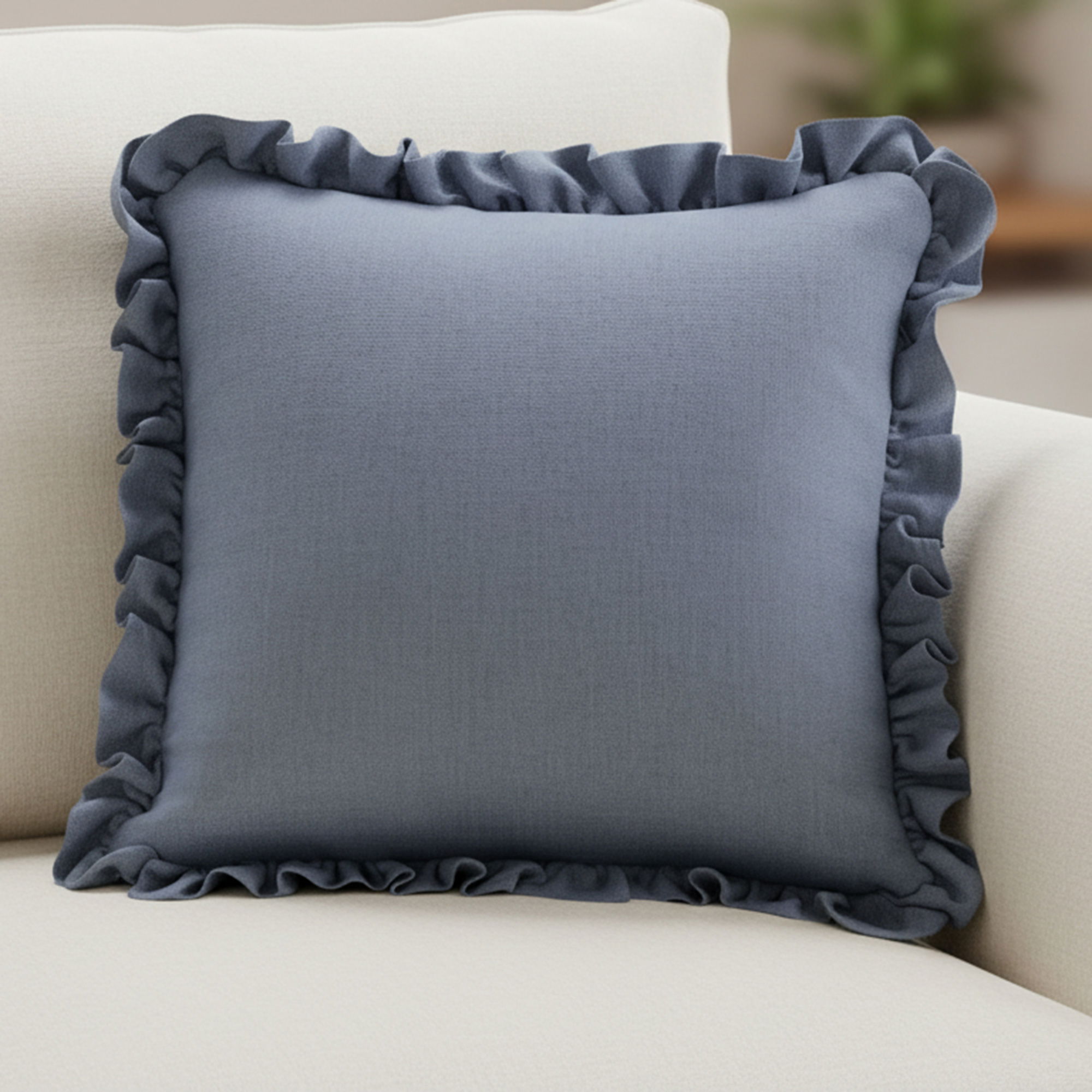 Betty 20 Inch Cushion Blue, Decorative Pillow by Moe's Home, 20" width x 4" height x 20" depth View 5