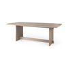 Aida 84L Light Gray Wood Dining Table thumbnail 0