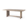 Aida 84'L x 42'W Rectangular Dining Table | Modern | Light Gray Wood | Seats 8, by Mercana, 84" length x 42" width x 30" height thumbnail 1