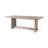 Aida 84'L x 42'W Rectangular Dining Table | Modern | Light Gray Wood | Seats 8, by Mercana, 84" length x 42" width x 30" height thumbnail 1