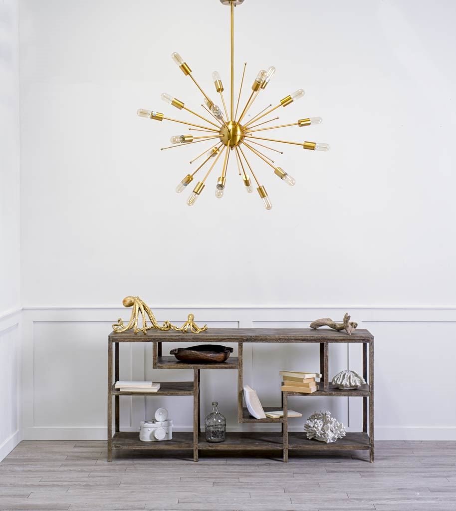 Edisonna II (38'D) Gold Sputnik Twenty Bulb Chandelier, by Mercana, 38" length x 38" width x 38" height View 2