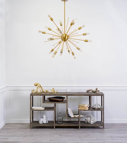 Edisonna II (38"D) Gold Sputnik Twenty Bulb Chandelier