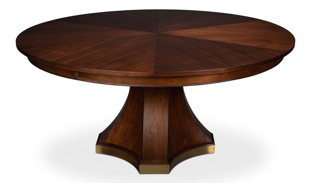 Chelsea Jupe Dining Table Large, by Sarreid, 5'6" length x 5'6" width x 2'6" height View 1