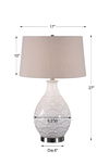 Camellia Glossed White Table Lamp thumbnail 2