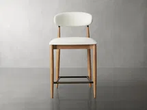Online Designer Combined Living/Dining Jagger Armless Stool in Natural with Oil Rubbed Bronze