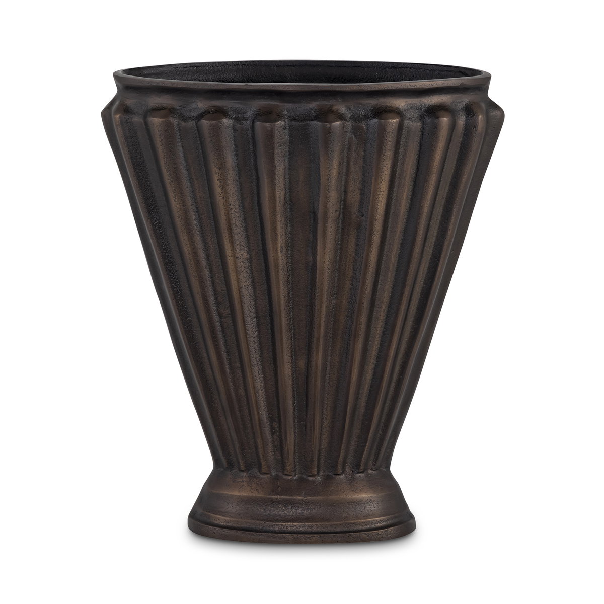 Jade Vase Antique Brass Cast Aluminum, by Moe's Home, 13" width x 15" height x 6" depth View 3