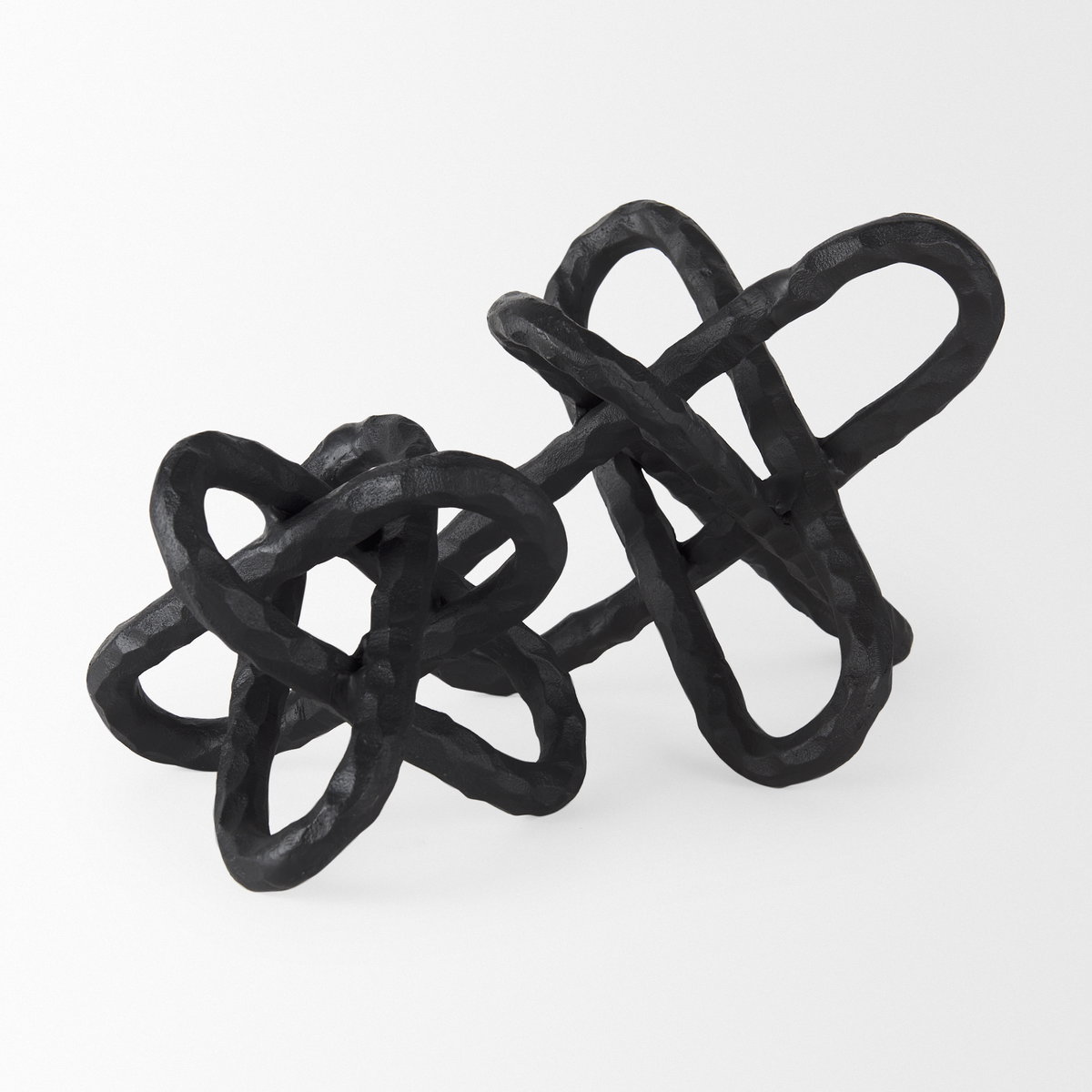 Wilhelm II (Large) 10L x 10W Black Metal Link Decor Object, Decorative Object by Mercana, 10.14" length x 10.14" width x 10.14" height View 12