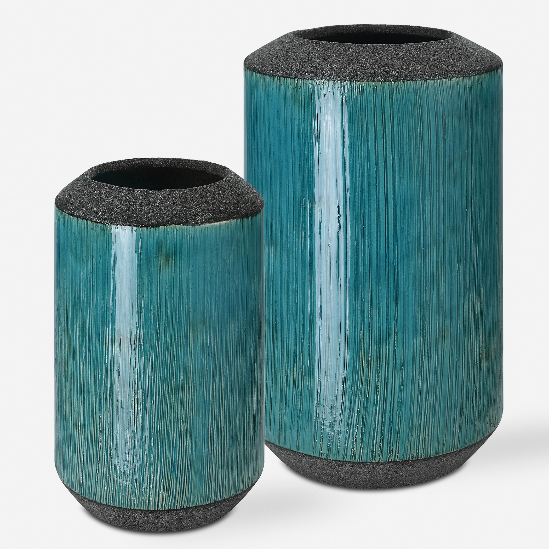 Maui Aqua Blue Vases, S/2 large image 