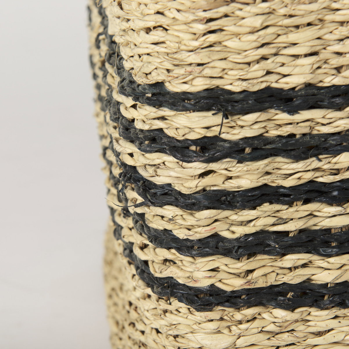 Cullen 15.7L x 15.7W x 15.7H (Set of 3) Grey Twisted Seagrass Square Basket, Bins & Basket by Mercana, 18.5" length x 13.39" width x 14.57" height View 5