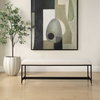 Halston Upholstered White Bench, Benche by Uttermost, 54" width x 19" height x 16" depth thumbnail 2