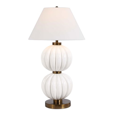 Irena White Sphere Table Lamp