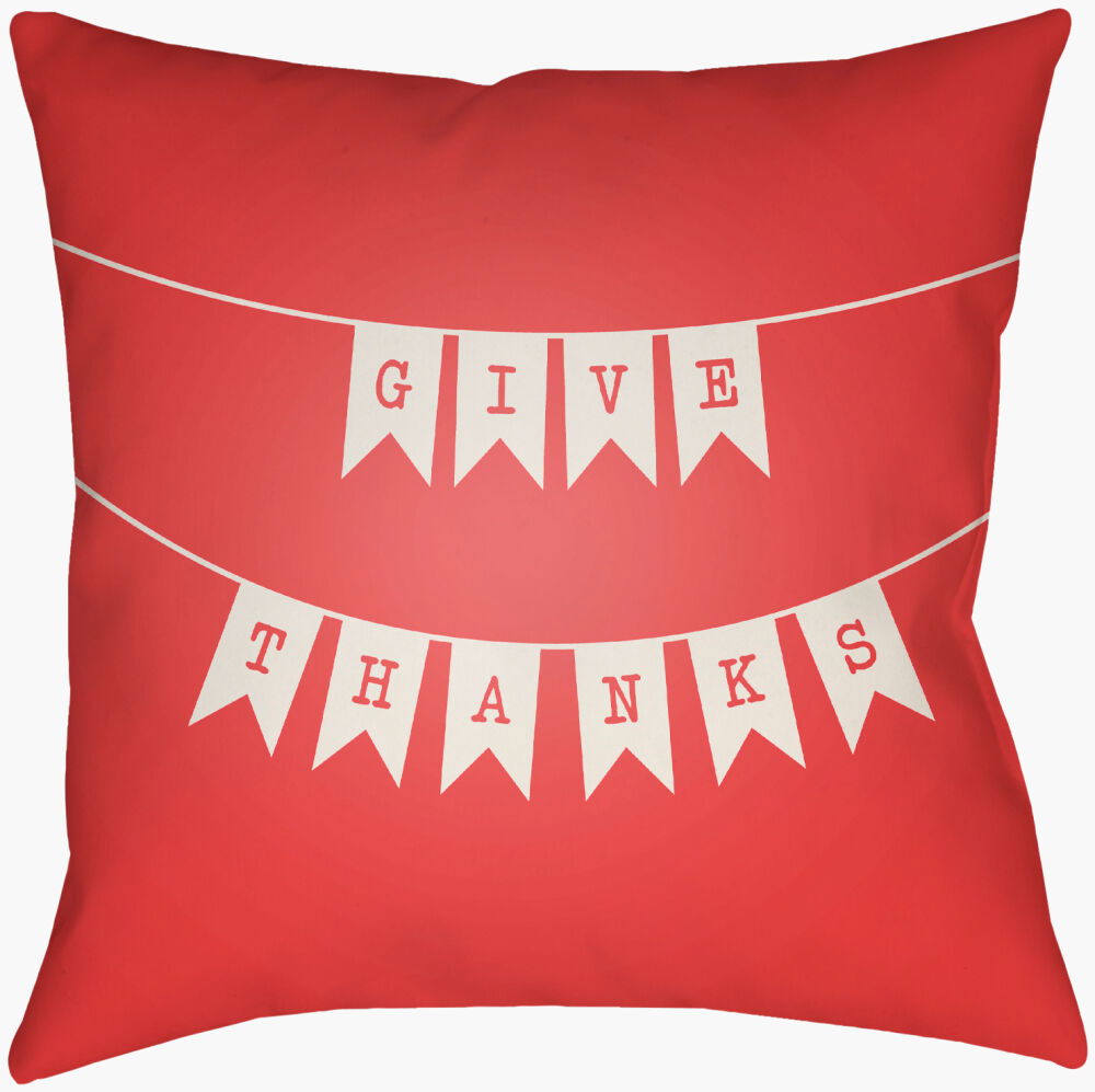 Banner Accent Pillow, Decorative Pillow by Surya, 18" length x 18" width