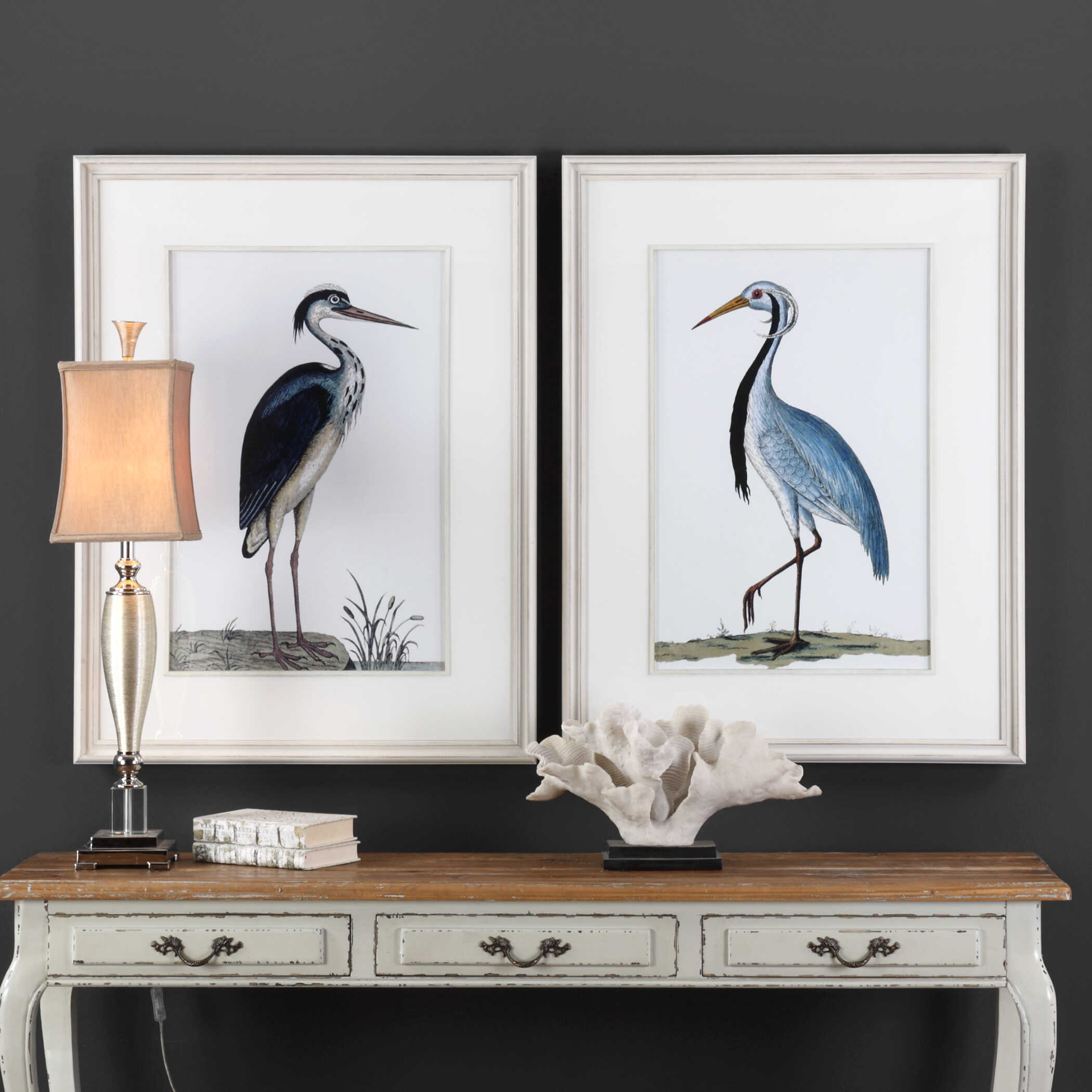 Shore Birds Framed Prints Set/2, Painting by Uttermost, 32.62" width x 42.5" height x 1.62" depth View 2