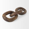 Tayla Large Medium Brown Wood Chain Link, Decorative Object by Mercana, 9.5" length x 2" width x 21" height thumbnail 6