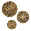 Peonia Outdoor Gold Wall Art Set/3, Sculptural Wall Art by Uttermost, 20" width x 20" height x 2.5" depth thumbnail 6