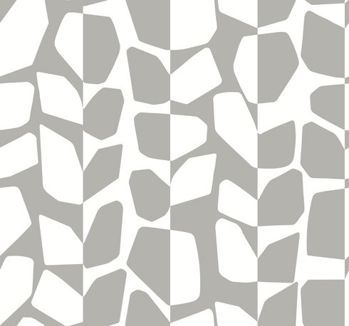 Primitive Vines Silver Metallic Wallpaper