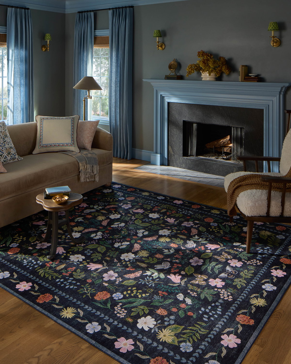 Rifle Paper Co. x Loloi Canopy Rug, 1'6" length x 1'6" width View 2
