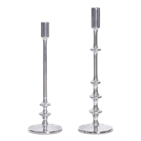 Irie Candle Holders-set Of Two Silver
