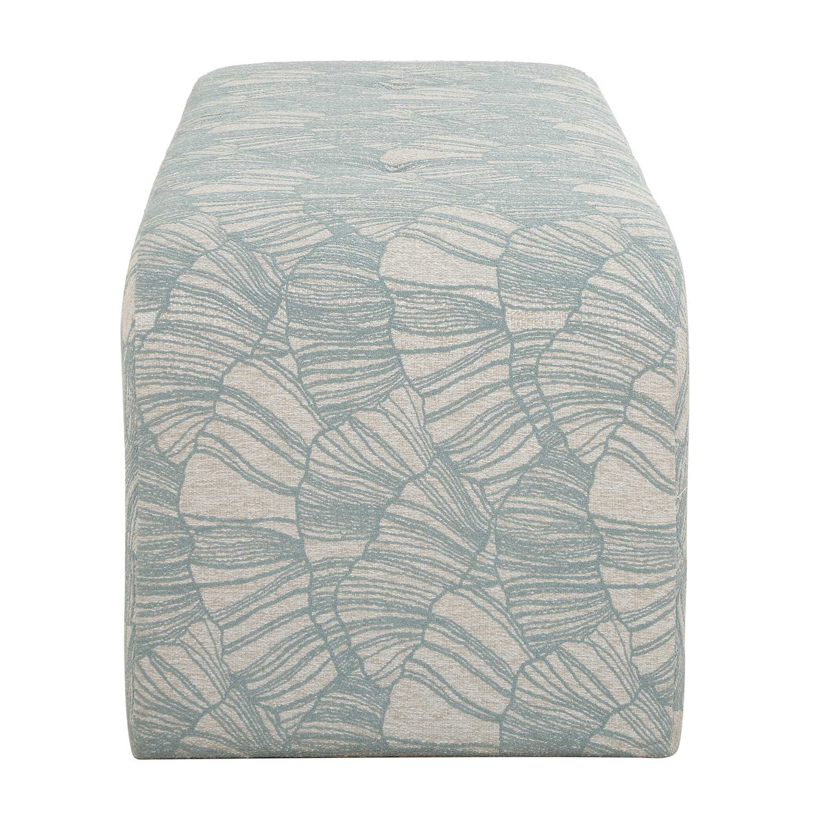 Amie Spa Blue Bench, Benche by Uttermost, 54" width x 18" height x 19" depth View 5