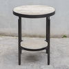 Dauntless Travertine Side Table thumbnail 4