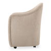 Drava Rolling Dining Chair Beige, by Moe's Home, 26" width x 32.5" height x 26" depth thumbnail 3